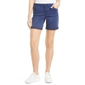 Wit & Wisdom Ab Solution Stretch Twill Shorts 0 Mid Rise 9 inch Denim Blue